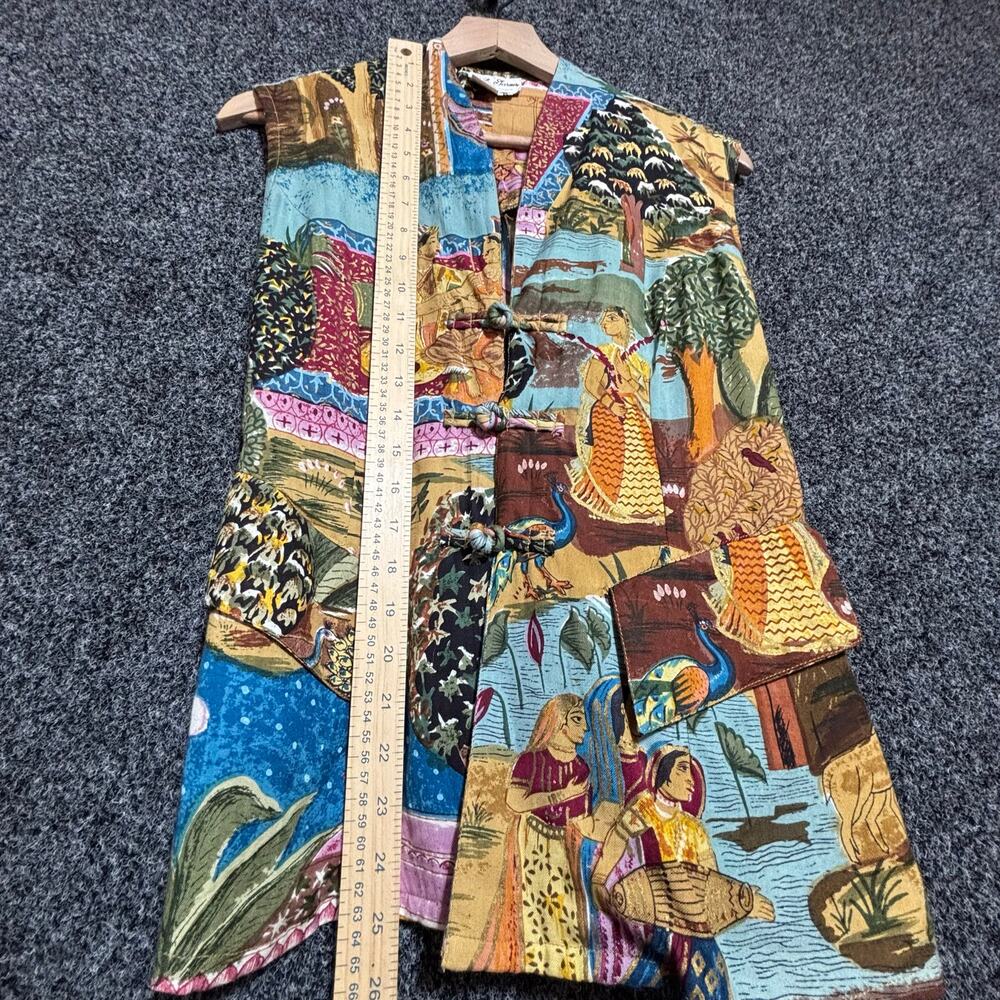 Vtg Gail Garner Unique Artsy Vest Med Colorful Statement Eclectic Boho Global View 5